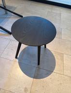 Zwart houten tafeltje, Minder dan 45 cm, Minder dan 55 cm, Gebruikt, Rond