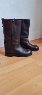 Laarzen, Massimo Dutti, bruin, leer, Hoge laarzen, Ophalen of Verzenden, Zo goed als nieuw, Bruin