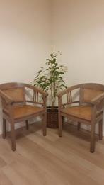 (Tuin)stoelen, Huis en Inrichting, Stoelen, Ophalen, Riet of Rotan, Twee, Bruin