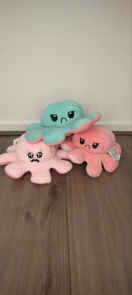 Omkeerbare Octopus Knuffels - Nieuw of Zo Goed Als Nieuw, Ophalen of Verzenden, Zo goed als nieuw, Overige typen