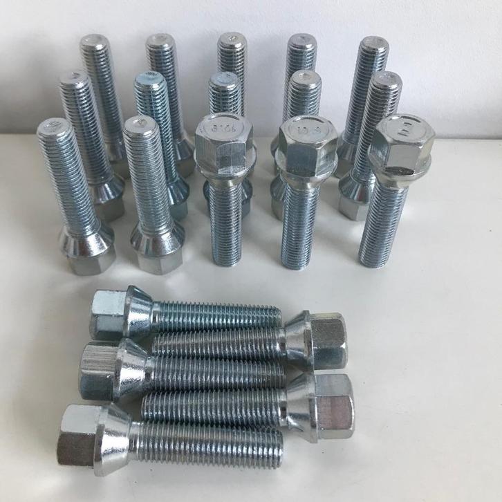 Wielbout M12 x 1,5 x 45 mm conisch staal verzinkt, Auto diversen, Auto-accessoires, Nieuw, Ophalen of Verzenden