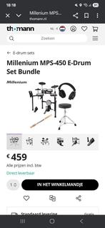 Elektronisch drumstel Millenium MPS-450 E-Drum Set Bundle, Muziek en Instrumenten, Ophalen, Zo goed als nieuw, Overige merken