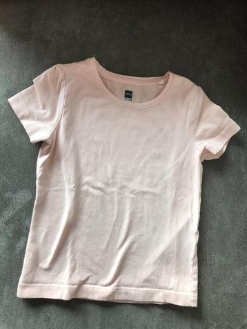 effen lichtroze tshirt met korte mouw hema 98/104 beschikbaar voor biedingen