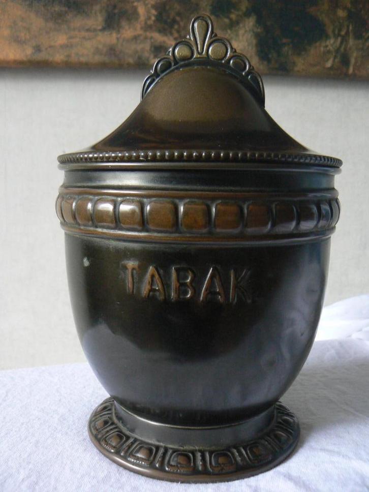 Tabakspot met deksel C & K Tiel Antiek, Antiek en Kunst, Antiek | Woonaccessoires, Ophalen of Verzenden