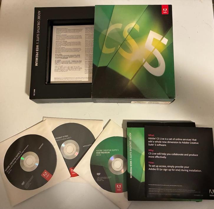 Adobe Creative Suite 5 Web Premium Mac Apple Upgrade, Computers en Software, Ontwerp- en Bewerkingssoftware, Zo goed als nieuw