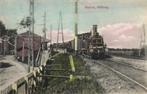 Halfweg - Station met stoomtrein, Verzamelen, Ansichtkaarten | Nederland, Verzenden, Voor 1920, Gelopen, Noord-Holland