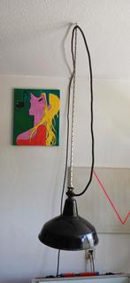 Industriële hanglamp tafel lamp ANTIEK fabriekslamp, Huis en Inrichting, Lampen | Hanglampen, Ophalen of Verzenden, Gebruikt, Minder dan 50 cm