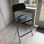Bar klapstoel 73 cm hoog, zwart/grijs, Huis en Inrichting, Barkrukken, Ophalen, Gebruikt, Met voetsteun, 60 tot 90 cm