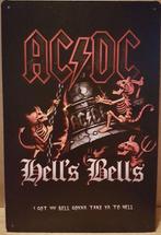 ACDC Hells Bells reclamebord van metaal wandbord, Nieuw, Foto of Kaart, Ophalen of Verzenden