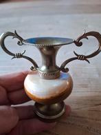 Vintage Miniatuur Amfora Vaas Steen/Metaal, Antiek en Kunst, Ophalen of Verzenden
