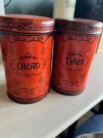 Retro blikken cacao en thee. Voor de vintageliefhebber!, Ophalen, Gebruikt, Thee, Overige merken