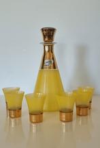 Vintage 1950s handgemaakte Laeken crystal Belgium likeurset, Ophalen of Verzenden