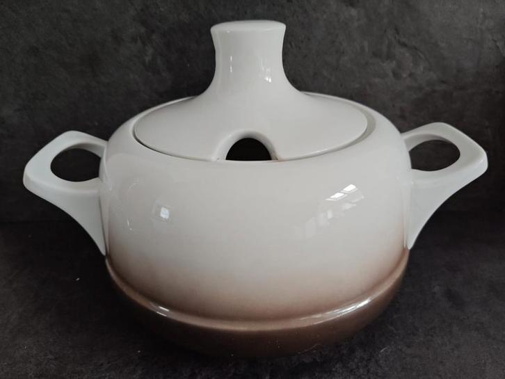 Vintage Soepterrine met Deksel, Huis en Inrichting, Keuken | Servies, Gebruikt, Kom(men), Overige stijlen, Aardewerk, Ophalen of Verzenden