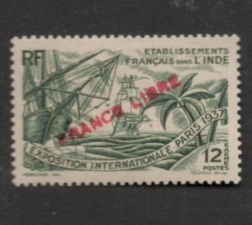 1941 12 ca INDIA-Franse kolonie Vrije-Fransen-kolonie WOII, Postzegels en Munten, Postzegels | Azië, Postfris, Oost-Azië, Ophalen of Verzenden