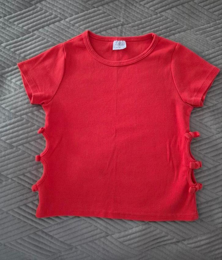 Zara shirt koraal maat 152, Kinderen en Baby's, Kinderkleding | Maat 152, Zo goed als nieuw, Meisje, Shirt of Longsleeve, Ophalen of Verzenden