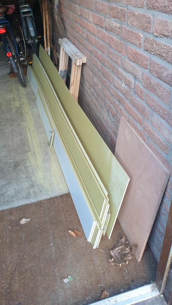 Restanten rockpanel, Doe-het-zelf en Verbouw, Platen en Panelen, Gebruikt, Hout, 20 tot 50 mm, Ophalen