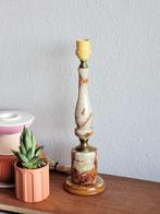 Onyx lamp, Huis en Inrichting, Lampen | Tafellampen, Ophalen of Verzenden, Zo goed als nieuw, Metaal, Minder dan 50 cm