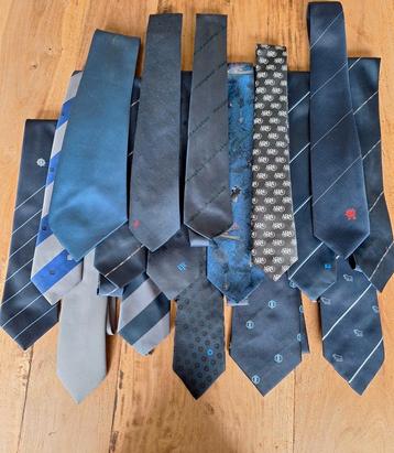 14 Stropdassen Blauw/Grijs - Mooie Set! beschikbaar voor biedingen