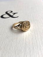 Vintage ring coin munt, Goud, Gebruikt, 17 tot 18, Ophalen of Verzenden