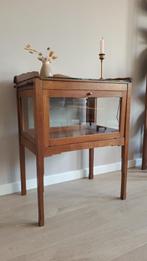 13. Schitterend art deco Amsterdamse school theekastje, Ophalen, Eikenhout, Onbekend, 50 tot 100 cm