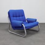 SALE: Chrome Tubular Frame Lounge Chair, 1970s, Ophalen, Gebruikt, Vintage, 75 tot 100 cm