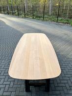 Deens ovaal eettafel 260x110x3 verjongd eiken foutvrij, Ophalen, 100 tot 150 cm, Eikenhout, Foutvrij eiken tafel verjongd verfijnd