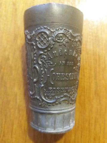 Antiek - Tin - Bekertje "Hohe Sonne" beschikbaar voor biedingen