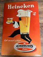 Heineken reclamebord 60x40, Verzamelen, Biermerken, Ophalen of Verzenden, Gebruikt, Reclamebord, Plaat of Schild, Heineken