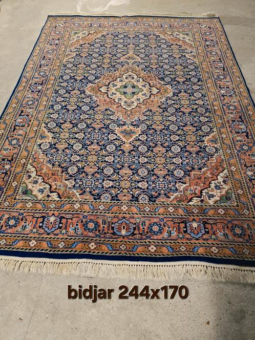 Perzisch tapijt Bidjar 244x170 wollen vloerkleed, Huis en Inrichting, Stoffering | Tapijten en Kleden, Zo goed als nieuw, 200 cm of meer