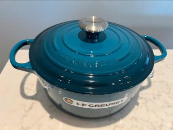 NIEUWE Le Creuset Deep Teal 24 cm 4,2 liter beschikbaar voor biedingen