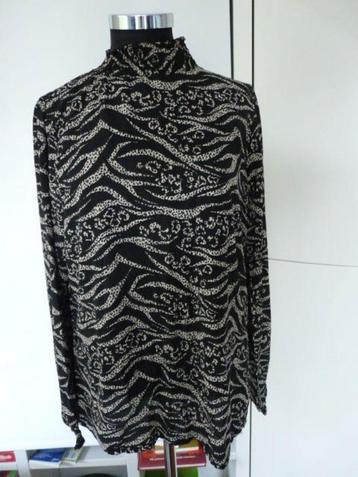  Trendy zwart met beige print top True Spirit mt L , Nieuw beschikbaar voor biedingen