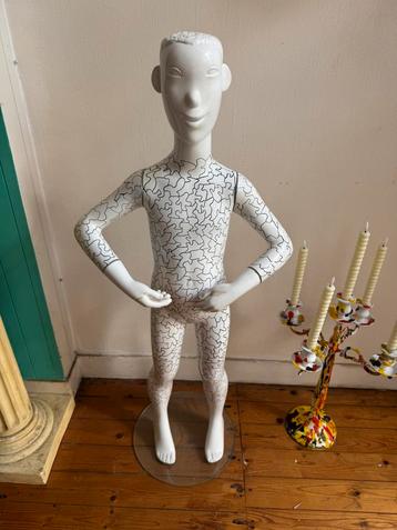 Aparte vintage etalage pop jongentje 120 cm hoog beschikbaar voor biedingen