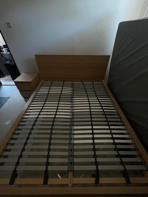 IKEA complete slaapkamer, Huis en Inrichting, Slaapkamer | Bedden, Gebruikt, Tweepersoons, 160 cm, 200 cm, Hout, Beige, Ophalen