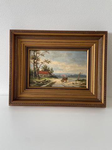 Klassiek schilderij A. Reyn 1869 beschikbaar voor biedingen