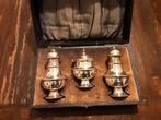 Antiek  peper zout en mosterd epns, Ophalen of Verzenden