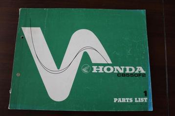 Honda CB550 F2 1976 motorcycle parts list CB 550 FII beschikbaar voor biedingen