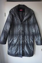 LIV lange warme jas grijs zwart glans maat 44 - 46 - 48, Maat 46/48 (XL) of groter, Ophalen of Verzenden, Zo goed als nieuw, Grijs