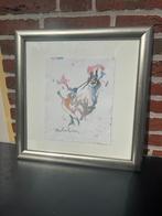 Anton Heyboer Kip, Aquarel 28hx23b, in lijst 44hx43b, Ophalen of Verzenden