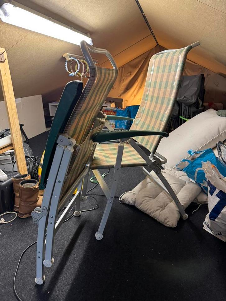 Campingstoelen (2) / Kampeerstoelen / Klapstoelen Dakdalf, Caravans en Kamperen, Kampeermeubelen, Gebruikt, Campingstoel, Ophalen of Verzenden