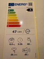 OK. Wasmachine - 8kg, Energieklasse A, Witgoed en Apparatuur, 1200 tot 1600 toeren, 8 tot 10 kg, Ophalen of Verzenden, Zo goed als nieuw