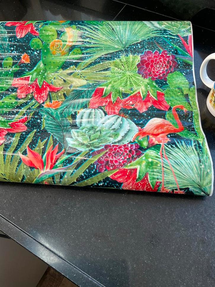 Plakfolie - Tropische Flamingo Print, Huis en Inrichting, Stoffering | Behang, Rood, Groen, Roze, minder dan 10 m², Ophalen of Verzenden