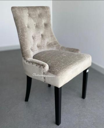 EET KAMER STOEL VELVET VELOURS TAUPE BEIGE ANTRACIET SALE!! beschikbaar voor biedingen