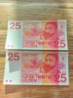 2x 25 Gulden Biljet - 1971, Ophalen of Verzenden, 25 gulden