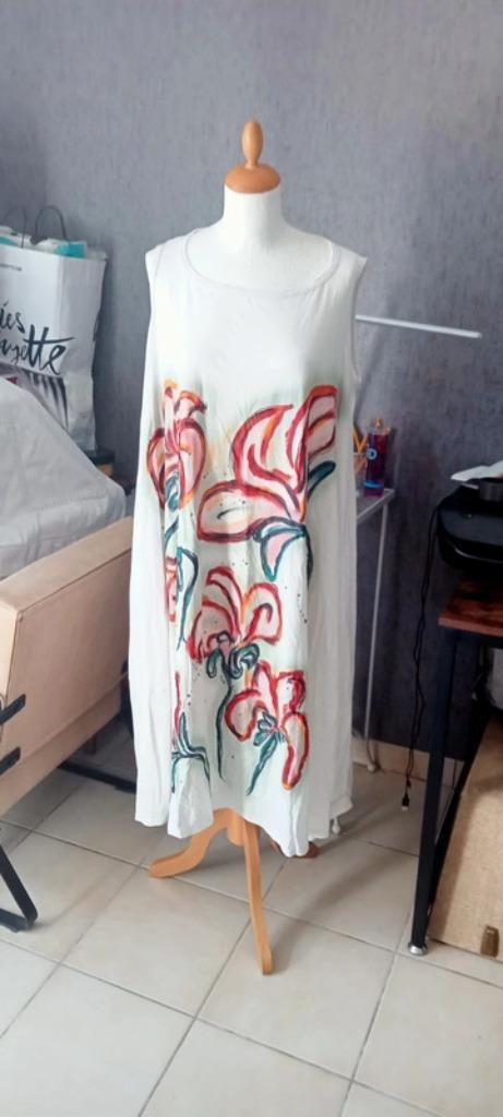 Rundholz zomer jurk, nieuw, Kleding | Dames, Jurken, Nieuw, Maat 46/48 (XL) of groter, Wit, Onder de knie, Verzenden