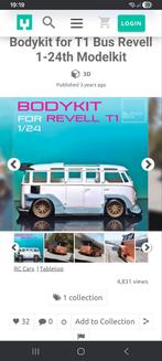 1:24 VW T1 bus met 3d print RWB Transkit, Overige merken, Auto, Groter dan 1:32, Nieuw