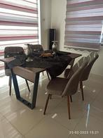 Eettafel met stoelen, Ophalen of Verzenden, 75 m² of meer, Laminaat