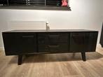 Zwart tv meubel zgan 150x54,5x44 cm, Ophalen, Zo goed als nieuw, 25 tot 50 cm, 100 tot 150 cm