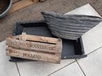 Mangelbak  plantenmand veilingkistje miny samen €10.00, Ophalen, Minder dan 50 cm, Gebruikt, Minder dan 50 cm