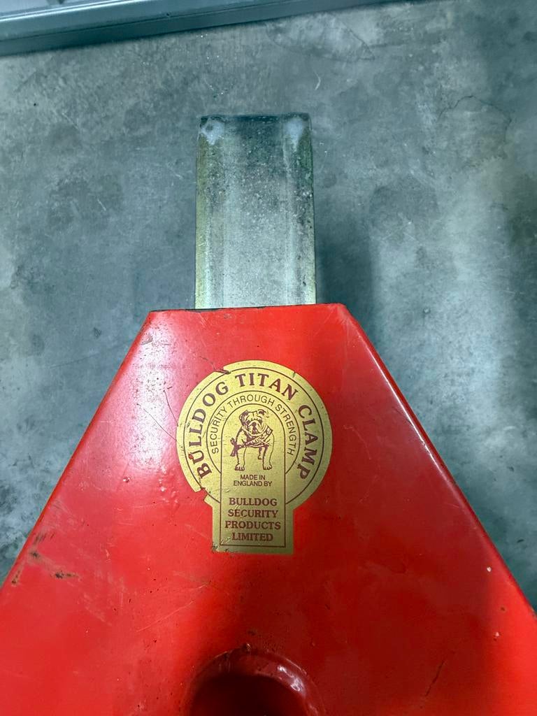 Bulldog Wielklem - voor boottrailer, caravan of aanhanger, Ophalen of Verzenden, Gebruikt