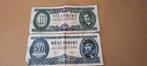 Oude Hongaarse Bankbiljetten - 20 & 10 Forint, Ophalen of Verzenden, Overige landen, Setje